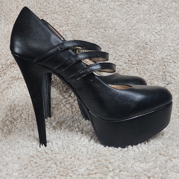 Black platform high heels - Picture 8 of 8